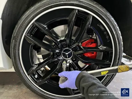 벤츠 CLS53 AMG 블랙실버 투톤 유광 휠도색 + 레드 캘리퍼 도색 / 용인 처인구