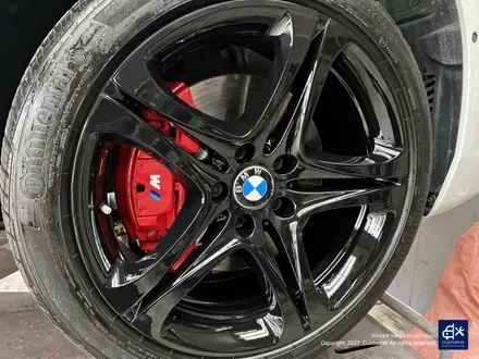 BMW 640d 휠수리 후 블랙유광 휠도색 + 레드 캘리퍼 도색 / 용인 처인구