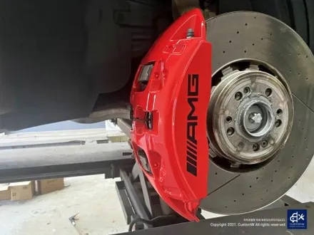 벤츠 GLE53 AMG 휠수리 후 블랙유광 휠도색 & 레드 캘리퍼 도색 / 용인 처인구