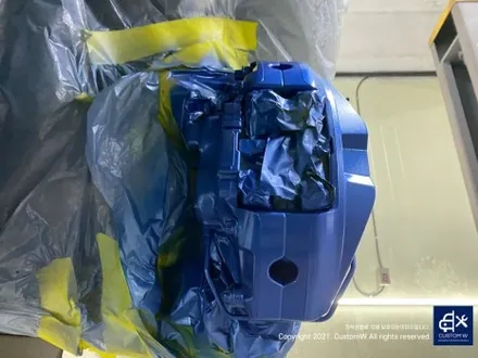 따끈따끈한 신차~(미등록 차량 / 번호판 미장착) BMW G70 740D 블랙 유광 휠 4개+휠 커버 20개 총 24개 도색 +  블루 캘리퍼 도색 / 용인 처인구