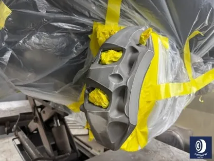 아우디 Q7 55TFSI 플라스틱 커버가 장착된 21인치 휠 블랙 유광 휠도색 + 부식 제거 후, 건메탈 그레이 캘리퍼 도색 / 용인 처인구