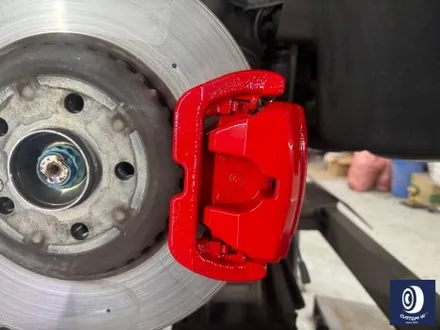벤츠 CLS53 AMG 휠 상처 수리 후, 블랙 + 실버 투톤 휠도색 그리고  레드 캘리퍼 도색 작업까지_! (FEAT. 비 오는 날에도 작업 이상무_!!) / 용인 처인구