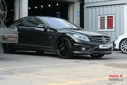 휠도색 컬러는 맷블랙, 차량은 슈퍼파워 벤츠 CL65 AMG(V12 BITURBO 후덜덜) / 용인 처인구