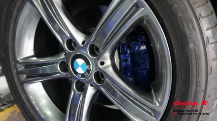 BMW 320D 17인치 고스트크롬 휠도색 + 캘리퍼도색. / 용인 처인구