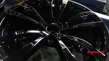 100주년을 기념해서 나온 BMW X6 30D 한정 모델의 블랙 휠도색과 블루 캘리퍼도색. / 용인 처인구