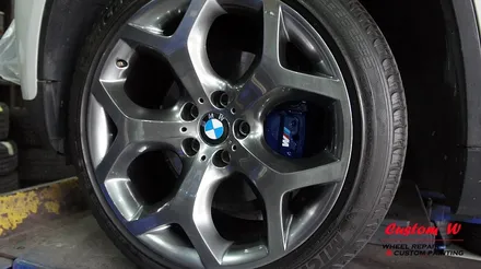 BMW X6 20인치 Y스포크 휠수리 후 고스트크롬 휠도색. / 용인 처인구