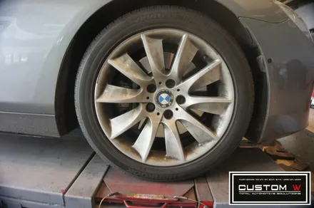 BMW 640D 휠 상처 수리후, 고스트 크롬 휠도색 그리고 M 퍼포먼스 블루 캘리퍼 도색 까지.!! / 용인 처인구