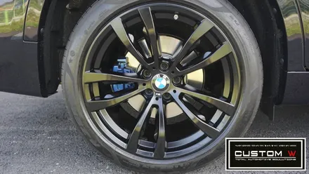 BMW X6 맷블랙 휠도색 하셨던 고객분의 휠수리를 위한 재방문. / 용인 처인구