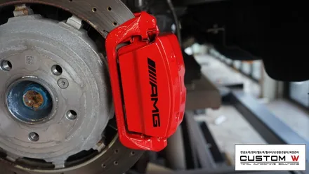 벤츠 C217 S63AMG 쿠페 더욱 강력한 퍼포먼스 스타일링을 위한 블랙유광 휠도색, 레드 캘리퍼도색. / 용인 처인구