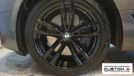 BMW 6GT 블랙유광(하이그로시블랙) 휠도색. / 용인 처인구