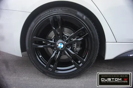 BMW 320D 441M  블랙유광 휠도색 작업 입니다.! 분당 용인 수입차 BMW 휠수리 휠도색 커스텀W / 용인 처인구