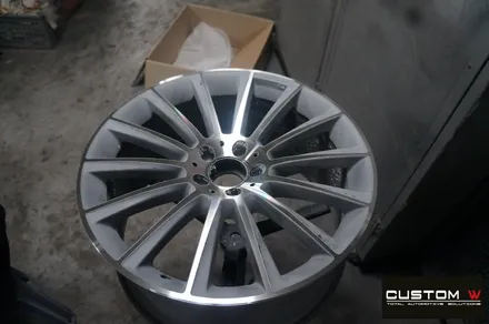 벤츠 W222 S350d 20인치 마차휠 상처 수리 후, 다이아몬드 컷팅 휠 수리 복원. / 용인 처인구