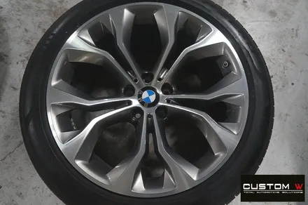 BMW X6 상처난 20인치 다이아몬드 커팅 휠 수리 복원. / 용인 처인구