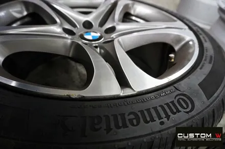 BMW 640d 휠 수리 후 블랙유광 휠 도색 + 레드 캘리퍼 도색 / 용인 처인구