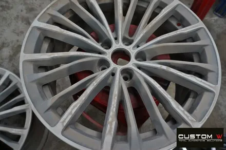 BMW 신형 3시리즈 G20 320d 블랙유광 휠도색 + 레드 캘리퍼 도색 / 용인 처인구