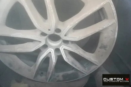 벤츠 E53 AMG 블랙실버 유광투톤 휠도색 + 레드 캘리퍼 도색 / 용인 처인구