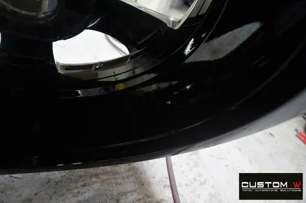 벤츠 E250 휠 상처 수리 후 블랙유광 휠도색 / 용인 처인구
