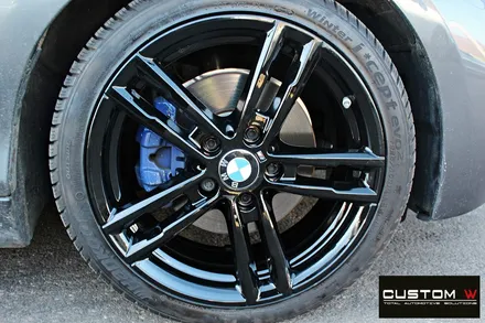 BMW 118d 휠 상처 수리 후 블랙유광 휠도색 / 용인 처인구