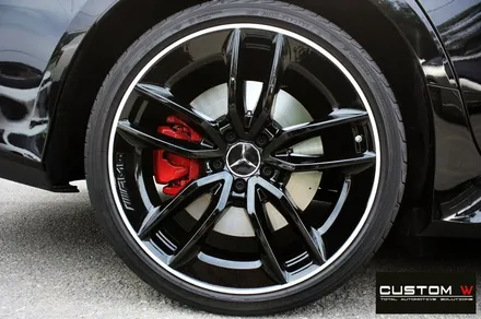 벤츠 CLS53 AMG 휠 상처 수리 후 블랙 실버 투톤 유광 휠도색 / 용인 처인구