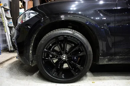 BMW X6 휠수리 후 블랙유광 휠도색 / 용인 처인구