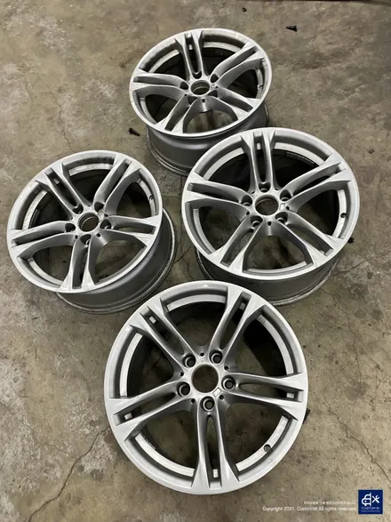 BMW F10 530d 박리 후 블랙유광 휠도색 + 분진 제거 후 블루 캘리퍼 도색 / 용인 처인구