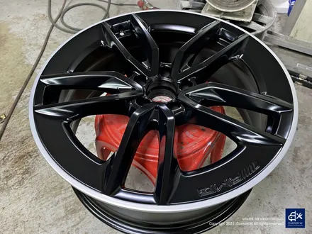 벤츠 E53 AMG 휠수리 후 매트 블랙 실버 투톤 휠도색 / 용인 처인구