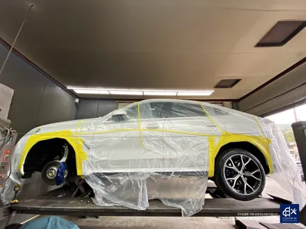 BMW X6 40i 신차 741M 블랙유광 휠도색 + 레드 캘리퍼 도색 / 용인 처인구
