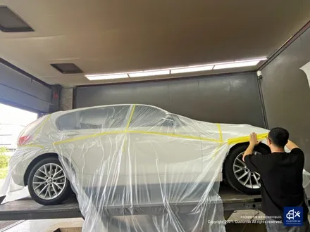 BMW 118d 휠수리 후 블랙유광 휠도색 + 블루 캘리퍼 도색 / 용인 처인구