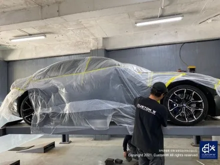 BMW G87 M2 930M 블랙 유광 휠도색 + 레드 캘리퍼 도색 커스텀W에 자주 입고되는 포켓 머신~~! / 용인 처인구