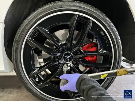 벤츠 CLS53 AMG 블랙실버 투톤 유광 휠도색 + 레드 캘리퍼 도색 / 용인 처인구