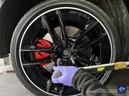 Mercedes-AMG E53 휠수리 후 블랙실버 투톤 휠도색 + 레드 캘리퍼 도색 / 용인 처인구