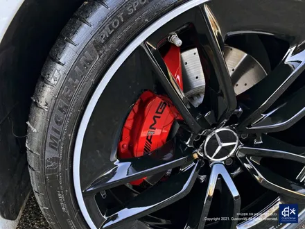 벤츠 CLS300d  블랙 실버 투톤 유광 휠도색 + 레드 캘리퍼 도색 / 용인 처인구
