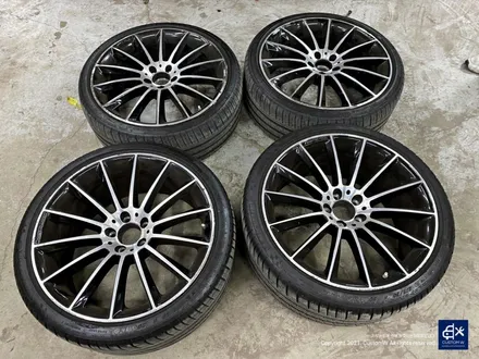 벤츠 CLS450 휠수리 후 블랙 실버 유광 투톤 휠도색 + 카본 세라믹 골드 캘리퍼 도색 / 용인 처인구