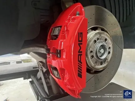 벤츠 GLE53 AMG 휠수리 후 블랙유광 휠도색 & 레드 캘리퍼 도색 / 용인 처인구