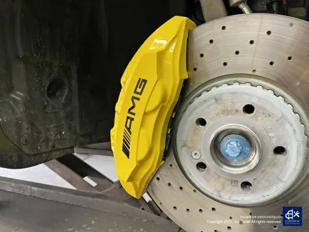벤츠 CLS450 신형 20인치 마차휠 블랙 실버 투톤 유광 휠도색 + 옐로우 캘리퍼 도색 / 용인 처인구