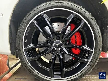 벤츠 E53 AMG 휠수리 후 블랙 실버 투톤 무광 휠도색 + 레드 캘리퍼 도색 / 용인 처인구