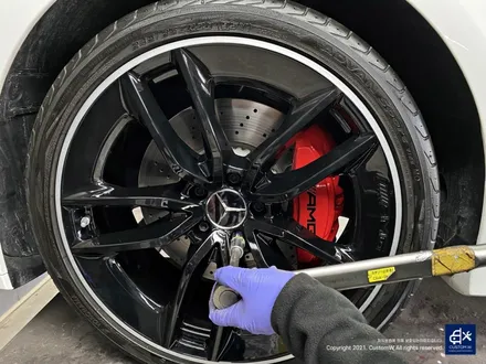 벤츠 CLS53 AMG 블랙실버 투톤 유광 휠도색 + 레드 캘리퍼 도색 / 용인 처인구