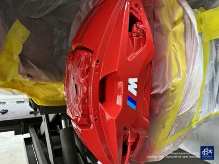BMW X6 40i 신차 741M 블랙유광 휠도색 + 레드 캘리퍼 도색 / 용인 처인구