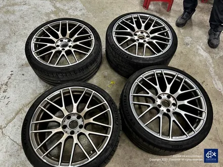 벤츠 C63 AMG 블랙 실버 투톤 유광 휠도색 + 레드 캘리퍼 도색 / 용인 처인구