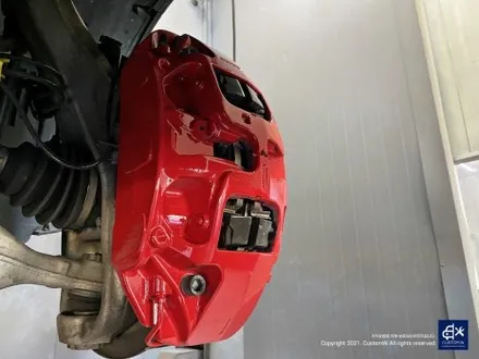 벤츠 GLE53 AMG 휠수리 후 블랙유광 휠도색 & 레드 캘리퍼 도색 / 용인 처인구