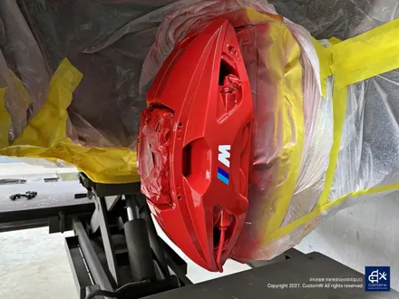 BMW X6 40i 신차 741M 블랙유광 휠도색 + 레드 캘리퍼 도색 / 용인 처인구