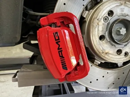 벤츠 GLE53 AMG 휠수리 후 블랙유광 휠도색 & 레드 캘리퍼 도색 / 용인 처인구