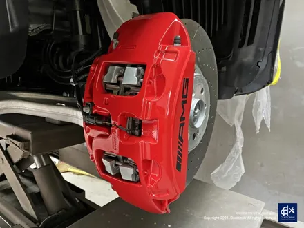 벤츠 GLE53 AMG 블랙유광 휠도색 + 레드 캘리퍼 도색 / 용인 처인구