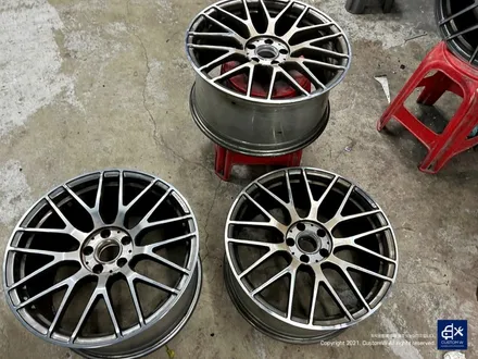 벤츠 C63 AMG 블랙 실버 투톤 유광 휠도색 + 레드 캘리퍼 도색 / 용인 처인구