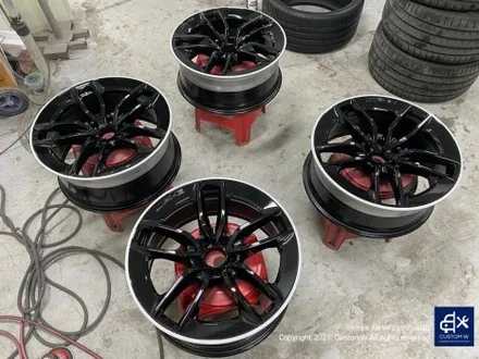 벤츠 CLS53 AMG 블랙 실버 투톤 유광 휠도색 + 레드 캘리퍼 도색 / 용인 처인구