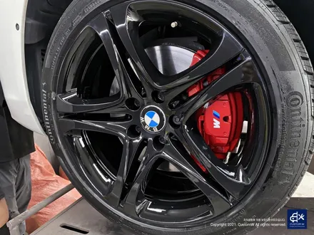 BMW 640d 휠수리 후 블랙유광 휠도색 + 레드 캘리퍼 도색 / 용인 처인구