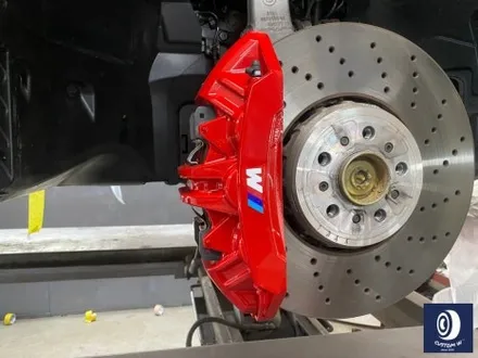 BMW X6M 818M 블랙 유광 휠도색 + 레드 캘리퍼 도색_! / 용인 처인구