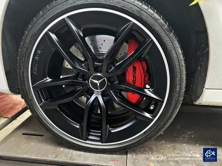 벤츠 E53 AMG 휠수리 후 블랙 실버 투톤 무광 휠도색 + 레드 캘리퍼 도색 / 용인 처인구