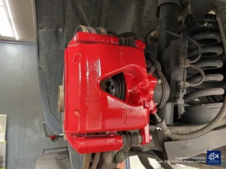벤츠 C63 AMG 쿠페 휠수리 후 무광블랙 휠도색 + 레드 캘리퍼 도색 / 용인 처인구