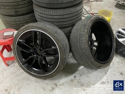 벤츠 E53 AMG 무광 블랙 실버 투톤 휠 도색 + 카본 세라믹 골드 캘리퍼 도색 / 용인 처인구